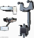 XJIL Car Rearview Mirror Phone Holder Mount 360 Degree Adjustable and Retractable, Universal 360° Car Rearview Mirror Mount Stand Holder, Mobile Holder for Car Compatible with All Mobile Phones